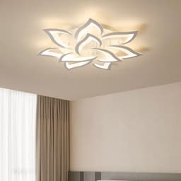 Plafondlamp Bloem - Moderne Lamp - Binnen Verlichting - Afstandsbediening Dimbaar - 85 cm - Wit — thumbnail 2