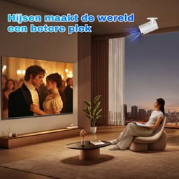 Aourow Mini Beamer 720P HD - Draagbare LED Projector met WiFi 6 en Bluetooth 5.4 - Ingebouwd Smart Systeem - Automatische Keystone - 110 inch Scherm - Wit — thumbnail 5