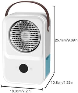 Draagbare airconditioner met vernevelingsfunctie, draagbare ventilator, oplaadbare batterij van 3500 mAh, mini-airconditioner, 4 ventilatorsnelheden. — thumbnail 4