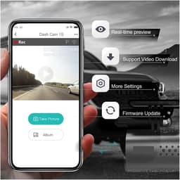 Auto DVR - Dash Cam - Veilig Rijden - App Spraakbesturing - 1080P HD - Zwart — thumbnail 2