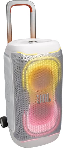 JBL PartyBox 330 - NIEUW - Draadloze Bluetooth Party Speaker – Op Wielen – Uitschuifbare Handgreep - Spatwaterdicht - LED verlichting - 18 uur - Wit — thumbnail 1