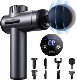 Massage Gun - Spierherstel Apparaat - Spierontspanning Thuis - 99 Snelheden 8 Koppen - 17x7x23 cm - Zwart — thumbnail 1