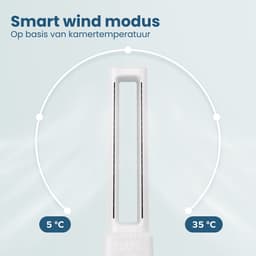 Auronic Torenventilator - Bladeless Model 2 in 1 - Luchtreiniger met HEPA-filter - Ventilator - 10 Standen - Afstandsbediening - 105 cm - Wit — thumbnail 5
