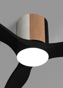 CREATE - Stille plafondventilator 100% hout 40W (Ø132cm) - Met licht LED - Afstandsbediening - 6 snelheden - Programmeerbaar - WIND CALM CUSTOM WOVEN — thumbnail 3