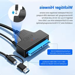 USB adapter voor externe en interne harde schijven, 2.5 & 3.5 SSD/HDD met 12V 2A voeding, compatibel met Windows, Mac en Linux, ideaal voor dataoverdracht en opslaguitbreiding — thumbnail 2