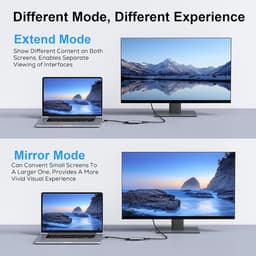 USB naar HDMI Adapter - Monitor Converter - Extra Scherm Aansluiten - Hoge Snelheid Data - 15 cm Pakket - Zwart — thumbnail 4