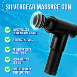 Massage Gun - Spierherstel Apparaat - Spierontspanning Herstel - Borstelloze Motor - 17 x 6.9 x 22 cm - Zwart — thumbnail 5