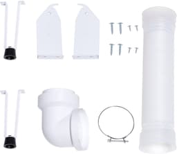 Mini wasdroger-Luchtafvoerdroger – Compact En Stil – 2,5 Kg – 1350W afvoerdroger-Staal – Wit – Wandmontage Of Vrijstaand Voor Kleine Ruimtes Met Timer En Dubbel Filter — thumbnail 3