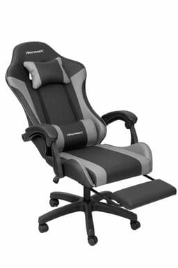RACINGX - Gamestoel Met Voetsteun - Gaming stoel - Game stoel - Gaming Chair - Verstelbaar - - Max Gewicht 150 kg - Zwart/Grijs — thumbnail 3