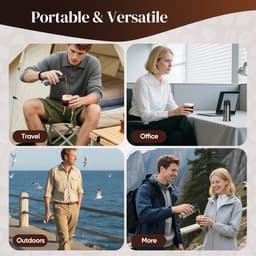 Linkforu - Espressoapparaat voor Capsules of Gemalen Koffie voor Onderweg - Warm of Koud – Oplaadbaar - 12Volt – 72 Watt – 90 ° — thumbnail 2