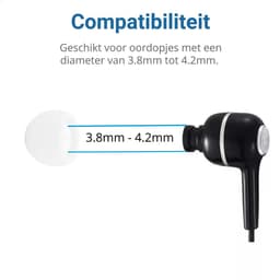 3 Pack Siliconen Small (S) Dopjes Oordopjes Vervanging Tips Flexibele Eartips Oortips Geschikt voor Oordopjes / Headsets Wit — thumbnail 2