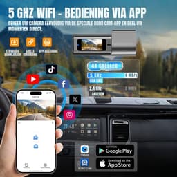 REN® Dashcam voor Auto Voor en Achter - Dashcam - Zwart - ‎‎22cm x 14cm x 6cm; 500 g — thumbnail 4