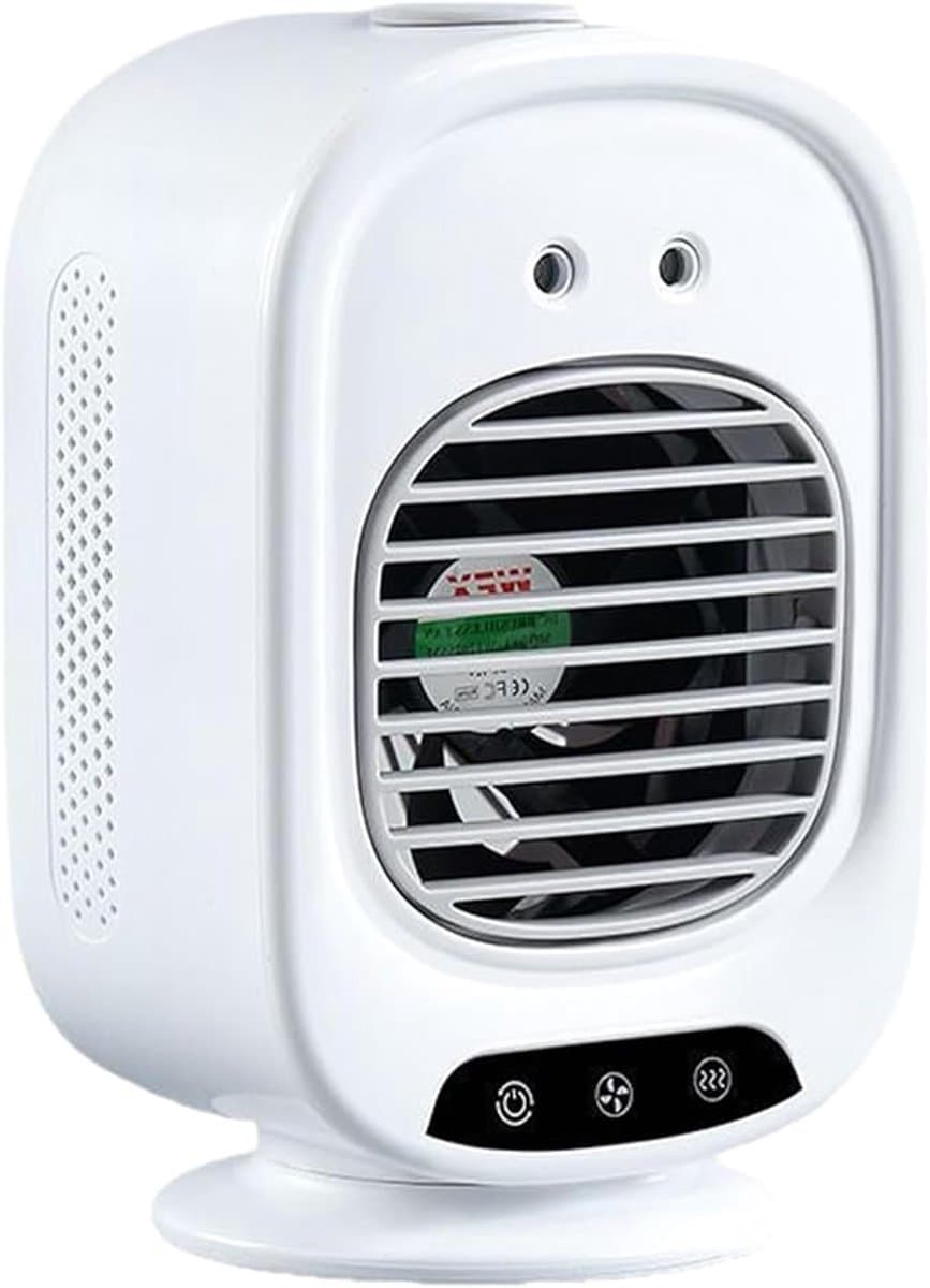 USB-C oplaadbare vernevelingsventilator, draagbare bureauventilator, 3 windsnelheden, 2 vernevelingsstanden, 150° verstelbare oscillatie, 280 ml watertank, stille mini-verdampingsventilator, geschikt voor slaapkamers,kamperen en buitenactiviteiten. — afbeelding 1