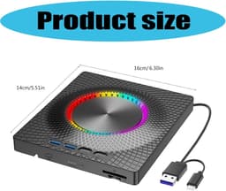 Externe Schijf - Draagbare Recorder - Gegevens Back-up - Multifunctioneel Type C - 140x160MM - Zwart — thumbnail 5