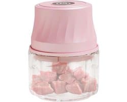 Mini Hakker - Keukenmachine - Maaltijden Bereiden - Veiligheidsvergrendeling - 350ml - Roze