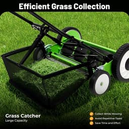 Handgrasmaaier 40 cm - Cilinder maaier - Gazon onderhoud - 9 Hoogte standen - 44 Liter mand - Groen — thumbnail 2