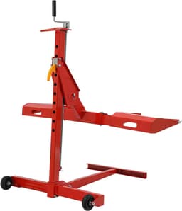 Grasmaaier Hefbok - Hefbrug Tuintractor - Onderhoud Reparatie - Verstelbare Lengte - 450lbs Capaciteit - Zwart Rood — thumbnail 3