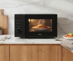 Solo magnetron - Compacte oven - Maaltijden opwarmen - 5 standen - 20 liter - Matzwart — thumbnail 1
