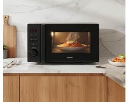 Solo magnetron - Compacte oven - Maaltijden opwarmen - 5 standen - 20 liter - Matzwart