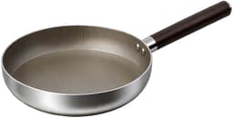 Cheffinger, Anti-aanbakkoekenpan 20 cm, geschikt voor inductie, met handvat in houtlook, Zilver — thumbnail 1