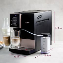DOMO DO743K Volautomatische espressomachine - Geïntegreerde melkopschuimer – 1 touch bean-to-cup – Espresso – Americano – Lungo – Cappuccino – Latte macchiato – ARS pomp 19 bar — thumbnail 5