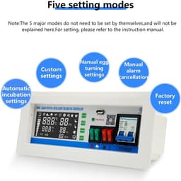 Digitale Regelaar - Thermostaat Vochtsensor - Incubator Controle - Automatische Aanpassing - 10x30x13 cm - Zwart — thumbnail 4