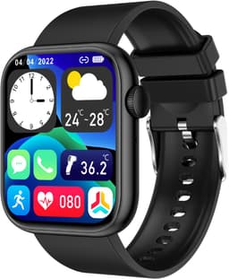 Cinturio Prestige Smartwatch Heren en Dames - Stappenteller - Bluetooth Bellen - Hartslagmeter - Slaapmonitor - 100+ Sportmodi - IP67 - iOS & Android - Zwart — thumbnail 1
