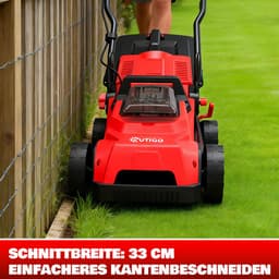 Accu Grasmaaier 21 V OUTIGO, maaibreedte 33 cm, tot 250 m², opvangbak 32 l, maaihoogte 25-65 mm, mulchfunctie, incl. 5,0 Ah accu — thumbnail 2