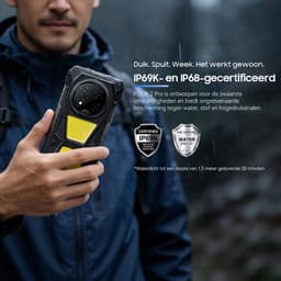 Blackview ROCK 2 Pro Robuuste Smartphone 5G - Gemini AI - 32GB RAM - 256GB ROM - 6.67 inch 120Hz - 15000mAh - IP68/IP69K - Android 16 Robuuste Telefoon - NFC - GPS - OTG - Geel — thumbnail 2