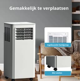 UFTA Mobiele Airconditioner - Draagbare Luchtkoeler - Aircooler - 3-in-1 Ventilatoren - 2,05 kW - 7000 BTU - (18 ㎡ ) - Wit — thumbnail 3