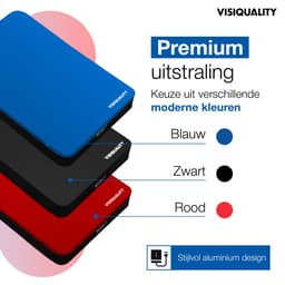 VisiQuality High-Speed Externe Harde Schijf 750 GB - Draagbare Harde Schijf USB 3.0 - Voor Windows & Mac - Geschikt voor Gameconsoles - Compact - Met handleiding - Blauw — thumbnail 3