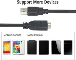 Dailygoody - USB 3.0 kabel - snelle gegevensoverdracht - voor externe harde schijven - hoge snelheid - USB kabel - ideaal voor dataoverdracht - geschi... — thumbnail 2