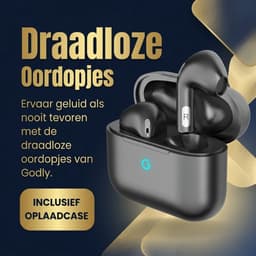 GØDLY X Oortjes Draadloos - Draadloze Oordopjes - Earbuds - Bluetooth - IPX5 - zwart - Earpods Iphone Apple & Samsung — thumbnail 4