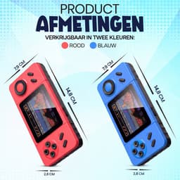 Retro Game Console – Handheld Spelcomputer voor kinderen – Gameboy – Reisspeelgoed – LCD-kleurenscherm – 266 Games — thumbnail 3