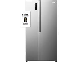 ETNA AKV6178RVS - Amerikaanse koelkast - No-Frost - 178 cm hoog - 544 liter - Energielabel C - Invriesvermogen 12 kg/24u - Geluidsniveau 37 dB - LED Display - SuperCool - FastFreeze - Deuralarm - Interter Compressor - Multi Airflow - Energy Saving
