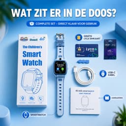 Kinder Smartwatch met GPS & Telefoonfunctie – Veiligheidshorloge voor Kinderen met Camera, SOS-Knop & Locatietracking – Ouderlijk Toezicht – blauw — thumbnail 4