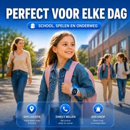Kinder Smartwatch met GPS & Telefoonfunctie – Veiligheidshorloge voor Kinderen met Camera, SOS-Knop & Locatietracking – Ouderlijk Toezicht – blauw — thumbnail 5