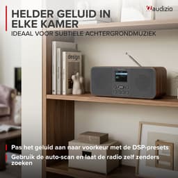 Internet radio - Audizio Bucine - FM en DAB radio - Radio met Bluetooth - Wekkerfunctie - Donkergrijs — thumbnail 3