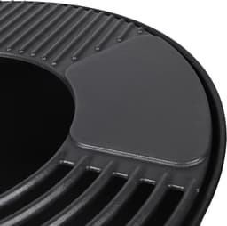 ELITE – Vuurschaal BBQ met plancha ring en houtopslag – Ø61 x H90 cm – Houtskool & hout barbecue – Buitenkeuken — thumbnail 3