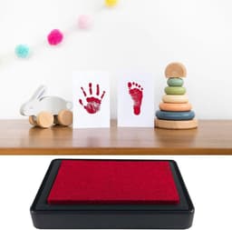 Set voor hand- en voetafdrukken – Herbruikbaar inktkussen – Afdrukset voor huisdieren – Afdrukset voor baby's – Inktkussen voor kinderen – Inktkussen voor vinger- en voetafdrukken – Inkt voor hand- en voetafdrukken – Voetafdruk – Inktkussen – 9x6x2cm — thumbnail 5