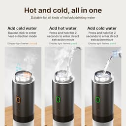 Donkergrijze draadloze koffiemachine voor in de auto, thuis en op reis, 3-in-1 elektrische koffiemachine, geschikt voor capsules of gemalen koffie, mini-koffiemachine met 15 bar druk voor koud en warm koffiezetten, kop met een inhoud van 150 ml. — thumbnail 5