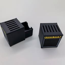 Gitaar Plectrumhouder - Plectrum Box - Met Lade - Plectrum Organizer - Vintage Versterker Design - Display Case - Geschikt voor 6 Plectrums - Opbergdoosje Voor Gitaristen En Muziekliefhebbers - Zwart — thumbnail 4