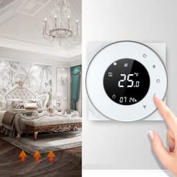 Ronde Programmeerbare Wifi Thermostaat met LCD Touchscreen voor Vloerverwarming en App Bediening — thumbnail 5