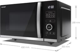Magnetron Flatbed - Compacte Oven - Snel Opwarmen - Geen Draaitafel - 25 Liter - Zwart — thumbnail 4