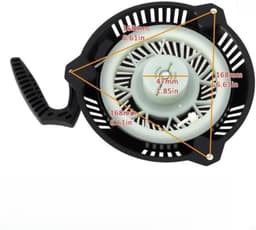Terugslag Starter - Trekstarter - Grasmaaier Starten - Directe Vervanging - 18 x 15 x 4 cm - Zwart — thumbnail 5