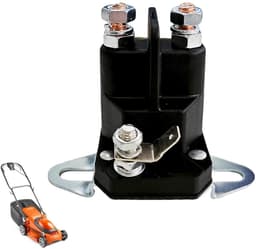 Magneetschakelaar Grasmaaier - Startrelais Motor - Gazon Onderhoud - Robuuste Metalen Constructie - 12 Volt - Zilver — thumbnail 1