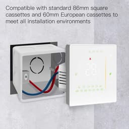 Slimme Thermostaat - Verwarming Regelaar - Temperatuur Instellen - App Bediening - 95-240V - Wit — thumbnail 3