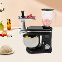 Keukenmachine Blender - Mixer Sapcentrifuge - Bakken En Mixen - 3-in-1 Functionaliteit - 6L Kom - Zwart — thumbnail 4