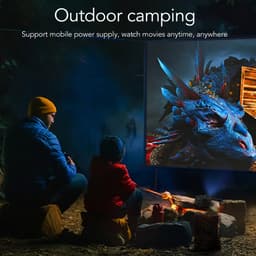 Golden crown - Draagbare Mini-LED-projector - Kleine LED-videoprojector - Full HD - Compact formaat - Geschikt voor thuisbioscoop en kantoor - Ideaal vo... — thumbnail 4