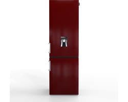 Nunki Large H2O – Koel-vriescombinatie – Waterdispenser – E-klasse – 268 liter – Front Burgundy Gloss